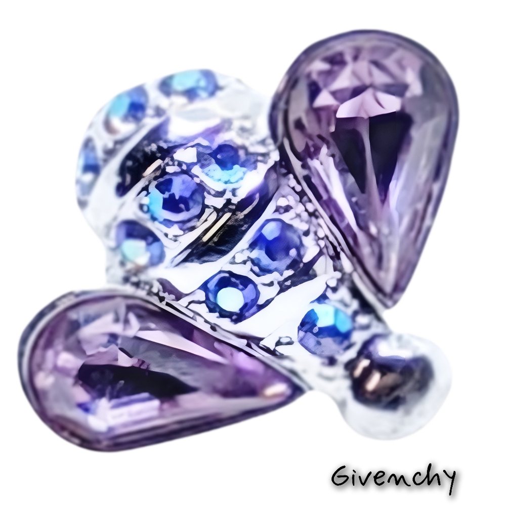 Givenchy ~ Silver Pin w/Colorful Stones. NWOT